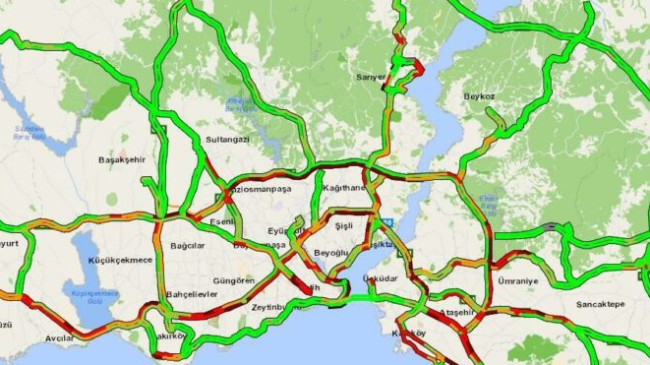 İstanbul’da trafik yoğunluğu yaşanıyor