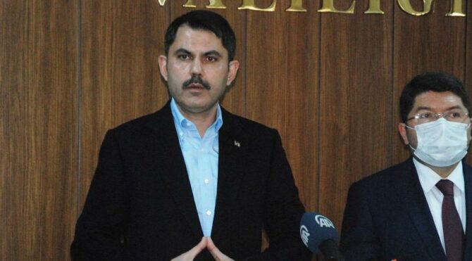 Çevre ve Şehircilik Bakanı Murat Kurum’dan deprem açıklaması