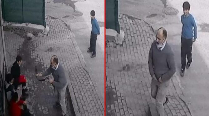 Küçük çocuklara kemerli saldırı