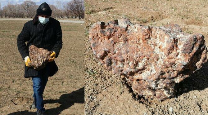 Tarlada bulduğu gök taşını 180 bin dolara sattı