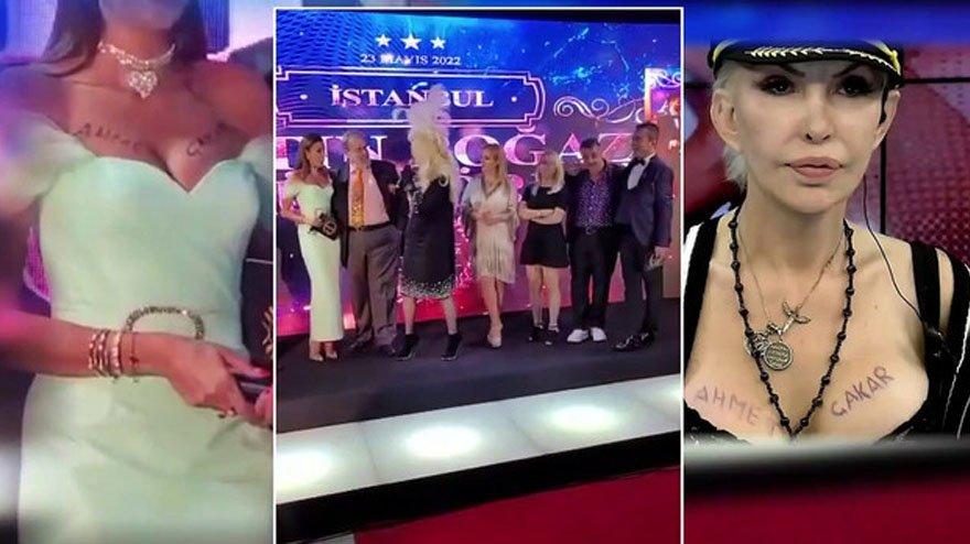 Özge Ulusoy’un göğsüne Ahmet Çakar yazıldı