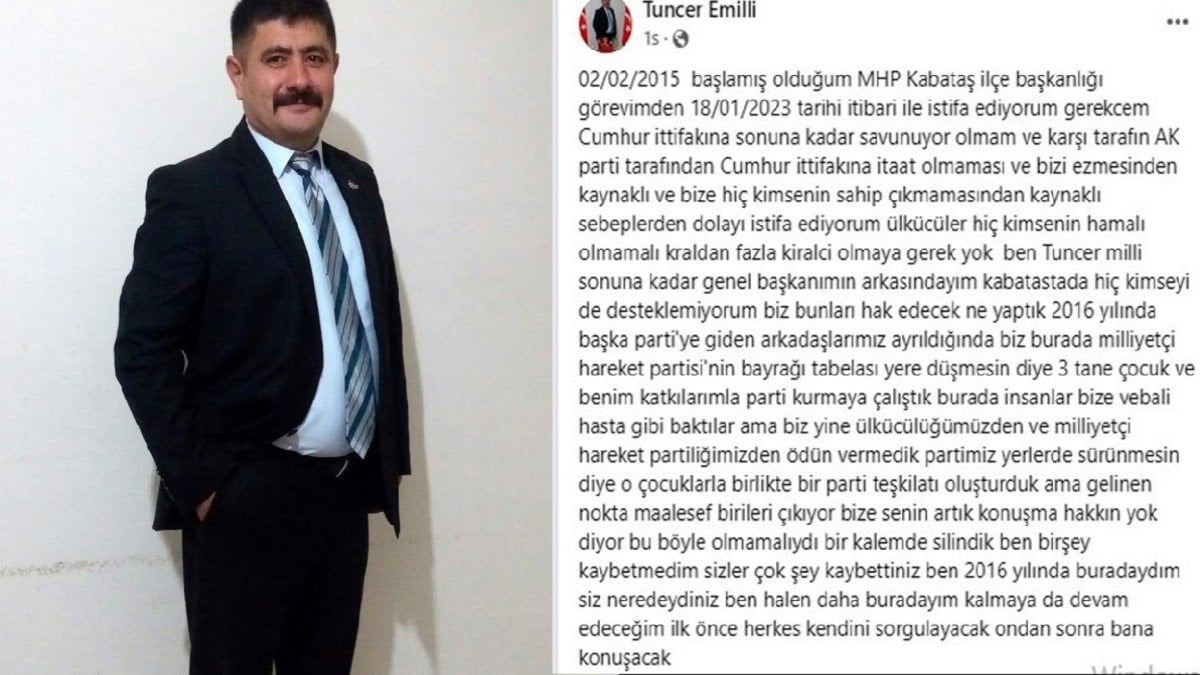 MHP’li başkan “AKP’liler bizi eziyor” diyerek istifa etti MHP’li başkan “AKP’liler bizi eziyor” diyerek istifa etti