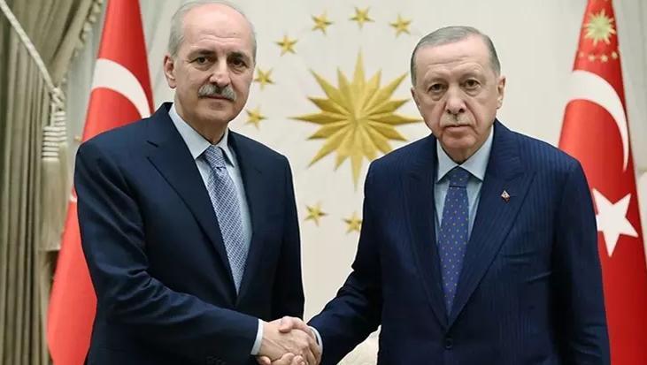 Cumhurbaşkanı Erdoğan, TBMM Başkanı Kurtulmuş ile görüştü