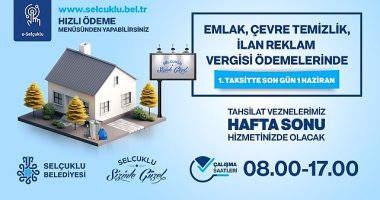 Emlak ve çevre temizlik vergisi ödemelerinde son gün 1 Haziran